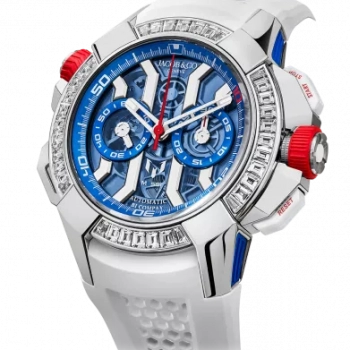 Jacob & Co Epic X Chrono Messi Or blanc, Titane et Baguette