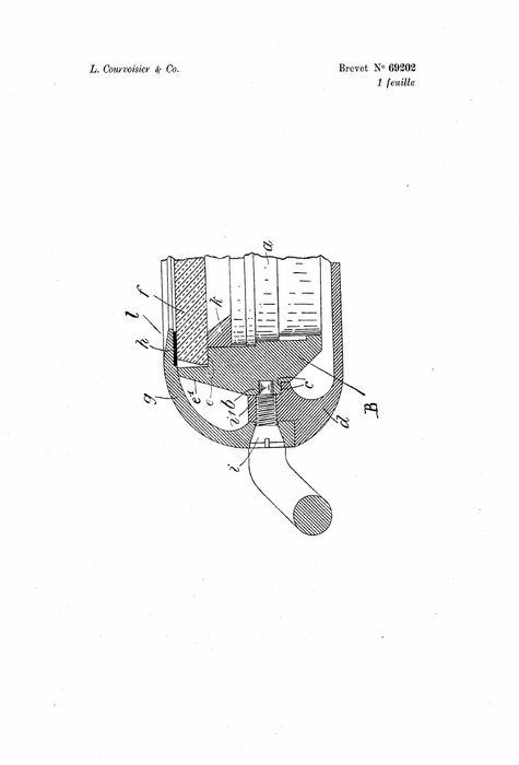 Patent drawing of a waterproof watch case in section, Swiss patent 69202